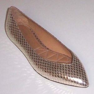 NEW ISABEL MARANT Plumy gold python print flat 37